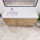 Aqua 60“ Single Sink Floating Bathroom Vanity (Left Offset Sink )