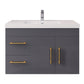 Aqua 36“ Floating Bathroom Vanity (Left Drawers)