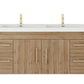 Aqua 60“ Double Sink Floating Bathroom Vanity