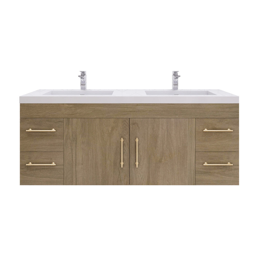 Aqua 60“ Double Sink Floating Bathroom Vanity