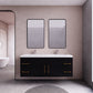 Aqua 60“ Double Sink Floating Bathroom Vanity