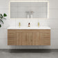 Aqua 60“ Double Sink Floating Bathroom Vanity