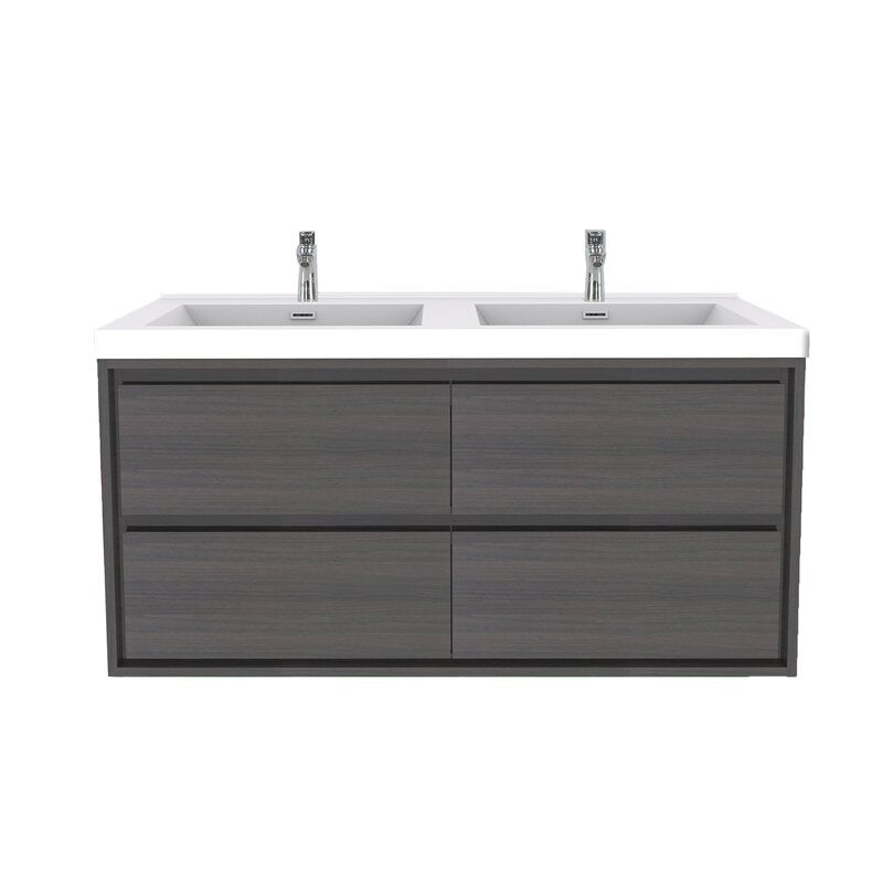 Erba 48" Double Sink Floating Bathroom Vanity