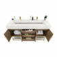 Boreal 60“ Double Sink Freestanding Bathroom Vanity