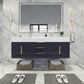 Boreal 60” Double Sink Floating Bathroom Vanity