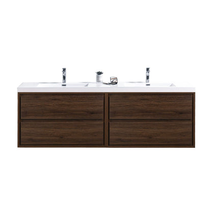 Erba 72" Double Sink Floating Bathroom Vanity