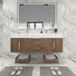 Boreal 60” Double Sink Floating Bathroom Vanity