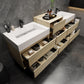 Halo 92“ Double Sink Floating Bathroom Vanity