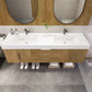 Boreal 72" Double Sink Floating Bathroom Vanity (Middle Drawers)