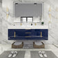 Boreal 60” Double Sink Floating Bathroom Vanity