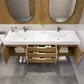 Boreal 72" Double Sink Floating Bathroom Vanity (Middle Drawers)