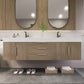 Boreal 72" Double Sink Floating Bathroom Vanity (Middle Drawers)