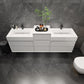 Halo 92“ Double Sink Floating Bathroom Vanity