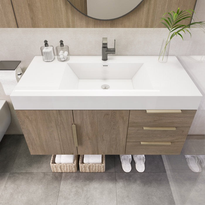 Boreal 42" Floating Bathroom Vanity (Right Drawers)