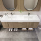 Boreal 72" Double Sink Floating Bathroom Vanity (Middle Drawers)