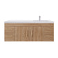 Aqua 60“ Single Sink Floating Bathroom Vanity (Right Offset Sink )