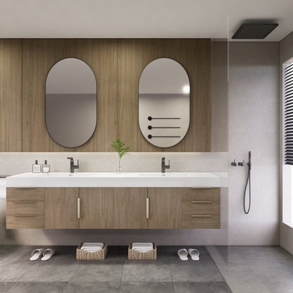 Boreal 84" Double Sink Floating Bathroom Vanity