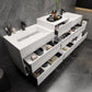 Halo 92“ Double Sink Floating Bathroom Vanity