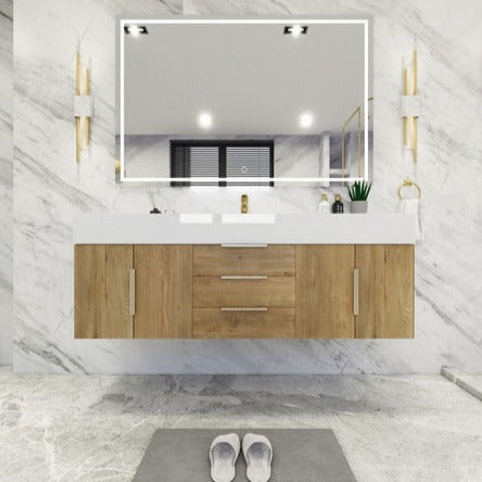 Boreal 60” Single Sink Floating Bathroom Vanity