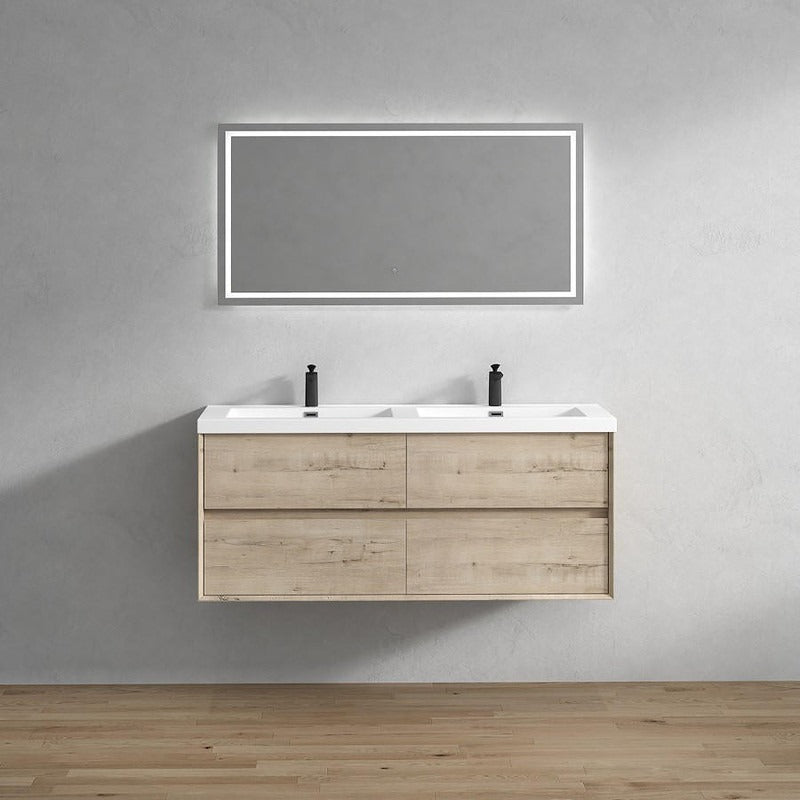 Fiora 60" Double Sink Floating Bathroom Vanity