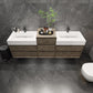 Halo 92“ Double Sink Floating Bathroom Vanity