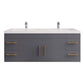 Aqua 60“ Double Sink Floating Bathroom Vanity