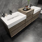 Halo 92“ Double Sink Floating Bathroom Vanity