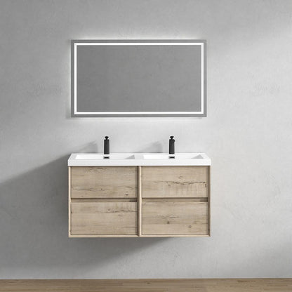 Fiora 48" Double Sink Floating Bathroom Vanity