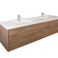 Erba 84" Double Sink Floating Bathroom Vanity