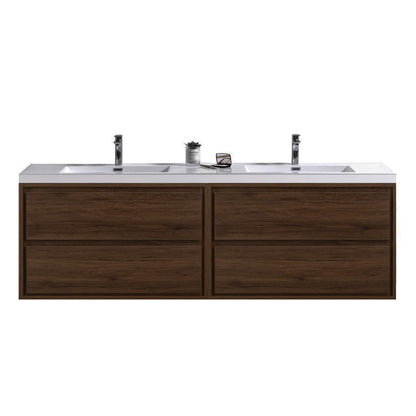 Erba 84" Double Sink Floating Bathroom Vanity