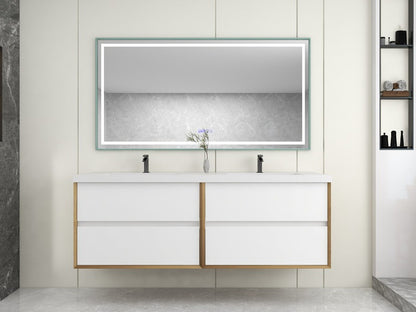 Fiora 72" Double Sink Floating Bathroom Vanity