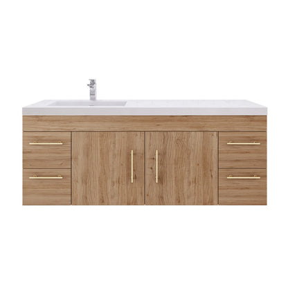 Aqua 60“ Single Sink Floating Bathroom Vanity (Left Offset Sink )