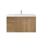 Aqua 42" Floating Bathroom Vanity (Left Drawers)