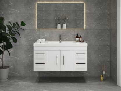 Aqua 48" Single Sink Floating Bathroom Vanity