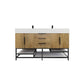 Boreal 60“ Double Sink Freestanding Bathroom Vanity