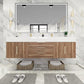 Boreal 72" Double Sink Floating Bathroom Vanity (Middle Drawers)