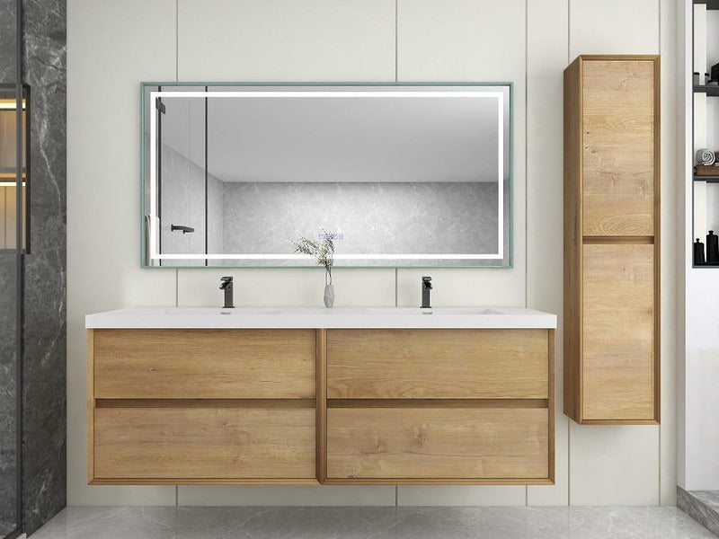 Fiora 72" Double Sink Floating Bathroom Vanity