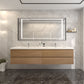 Amber 84“ Double Sink Floating Bathroom Vanity