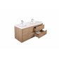 Erba 60" Double Sink Floating Bathroom Vanity