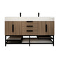 Boreal 60“ Double Sink Freestanding Bathroom Vanity