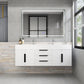 Boreal 72" Double Sink Floating Bathroom Vanity (Middle Drawers)