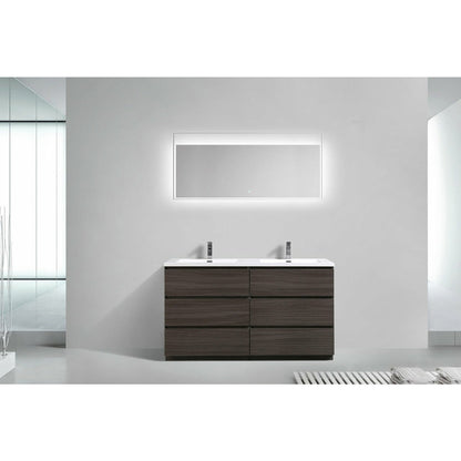 Anderson 60” Double Sink Freestanding Modern Bathroom Vanity