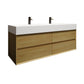 Halo 60“ Double Sink Floating Bathroom Vanity