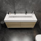 Halo 60“ Double Sink Floating Bathroom Vanity