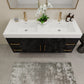 Aqua 60“ Double Sink Floating Bathroom Vanity