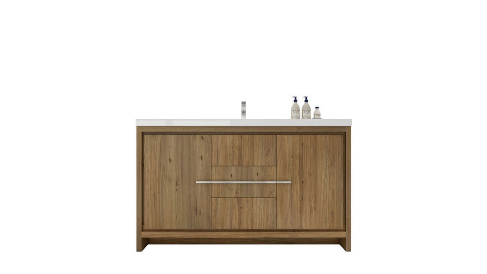 Lucia 60" Single Sink Classic Freestanding Bathroom Vanity