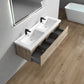 Nordic 60” Double Sink Floating Bathroom Vanity