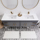 Aqua 72“ Double Sink Floating Bathroom Vanity