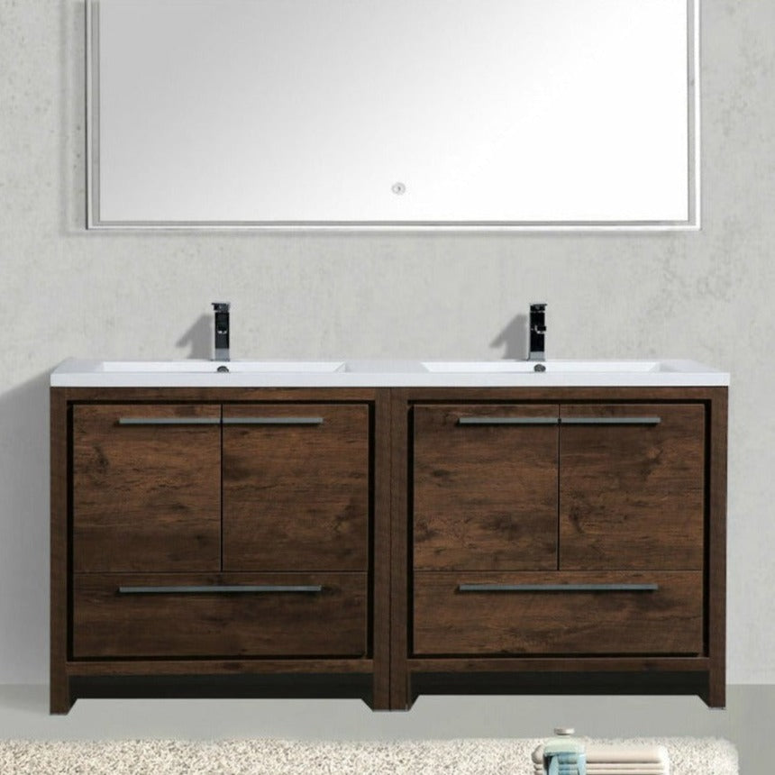 Lucia 72" Double Sink Classic Freestanding Bathroom Vanity