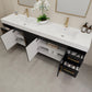 Aqua 84" Double Sink Floating Bathroom Vanity